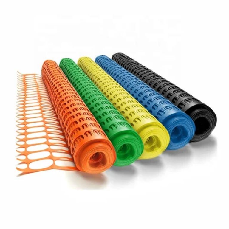 Orange plastic fence barrier by HIPHEN