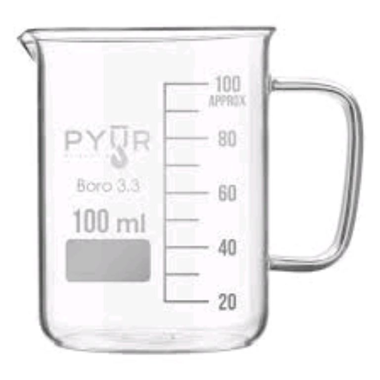 Reusable Glass Beaker 100ML By Scantrik