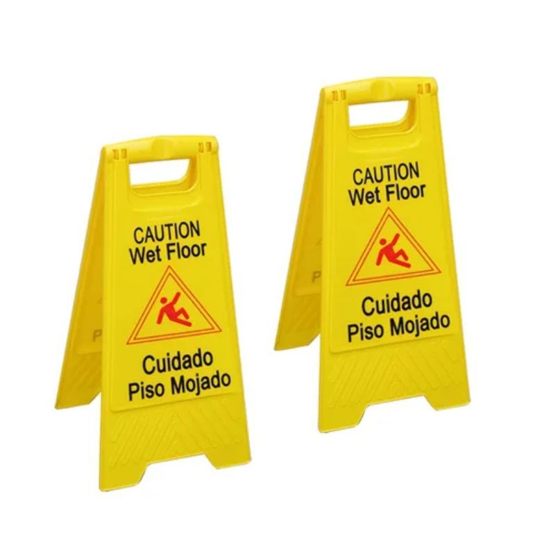 Yellow bright warning sign by HIPHEN