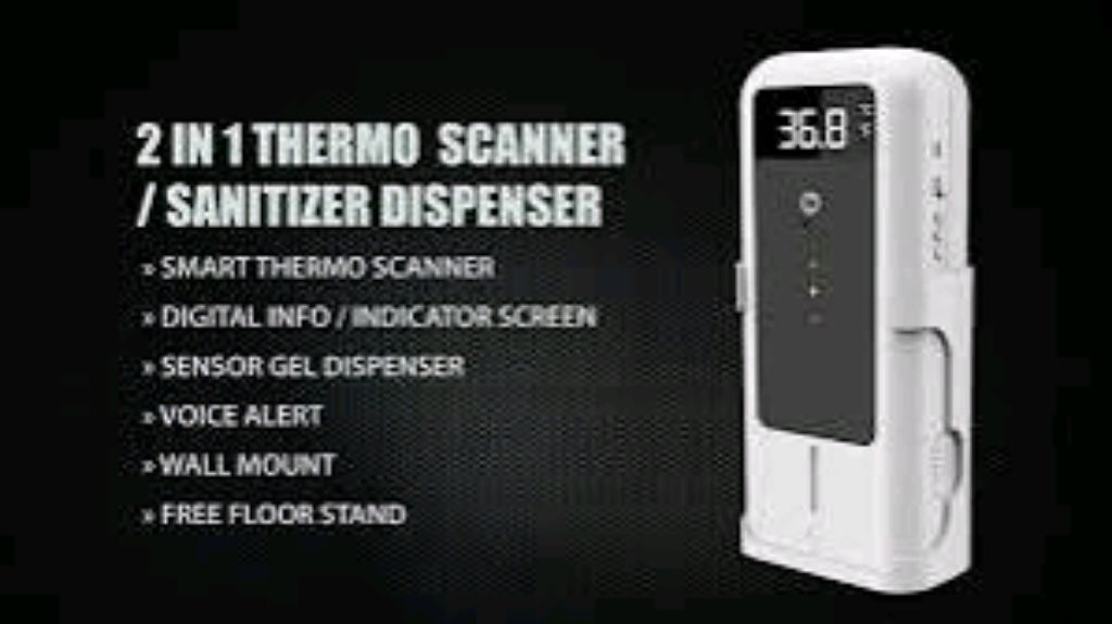 Touchless Temperature Sanitizer Dispenser By Scantrik