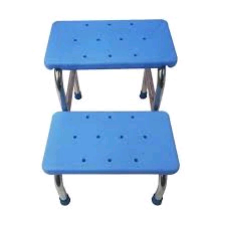 Stainless Steel Double Foot Stool By Scantrik