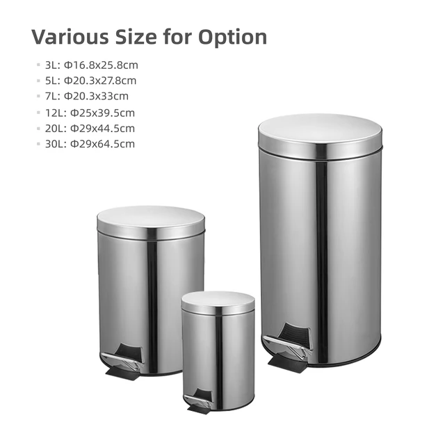 Waste bin stainless steel pedal by Scantrik