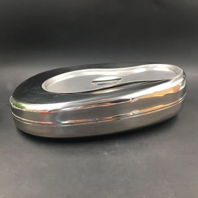 Unisex stainless steel bed pan by Scantrik