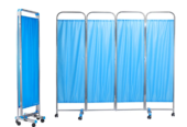 4 fold mobile Hospital bed screen by Scantrik