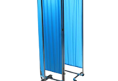 4 fold mobile Hospital bed screen by Scantrik