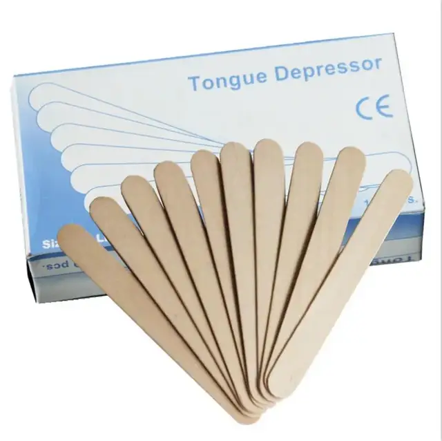Medical wooden tongue depressors by Scantrik
