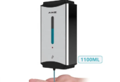 Automated soap dispenser with infrared Thermometer by Scantrik