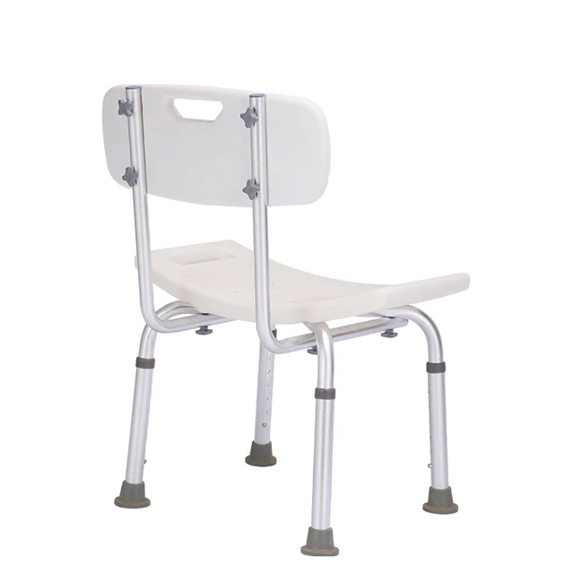 Adjustable shower chair with back rest by Scantrik