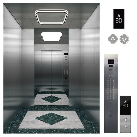 7floor 7 stop 450kg stainless steel 6 passenger elevator lift by home lift Elevator
