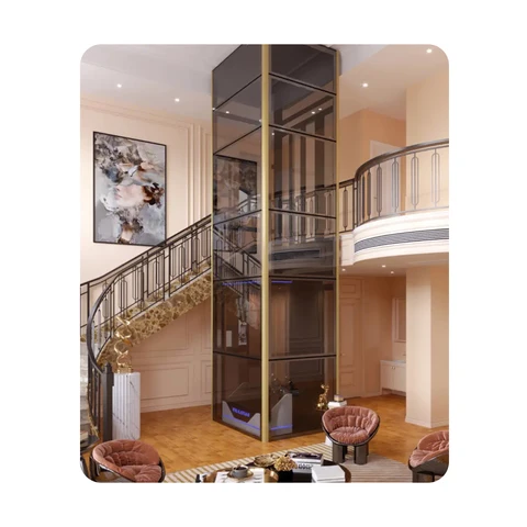 Small panoramic capsule passenger lift by home lift elevator