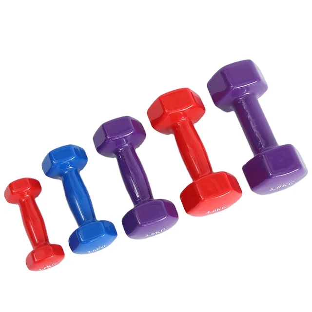 1kg round head rubber dumb bell by Scantrik