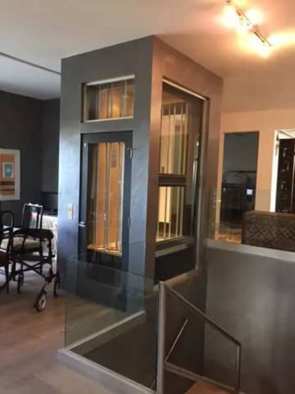 2 Person Capacity Stainless Steel Capsule Elevator by Hiphen