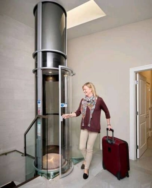 Round Elevator Capsule Lift by Hiphen