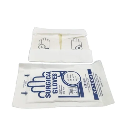 Single use sterile latex gloves by Scantrik