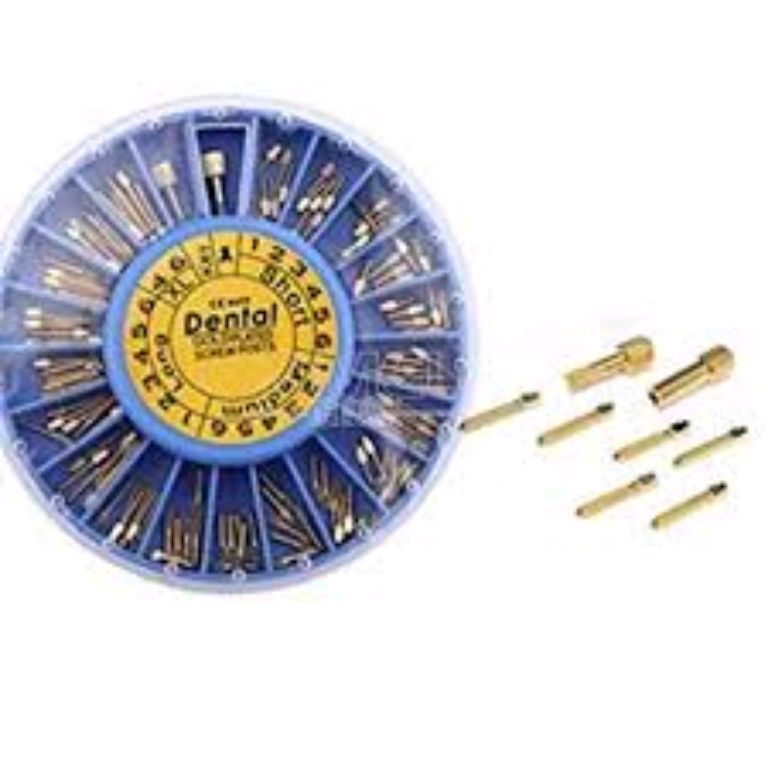 Dental Gold Plated Screw Post by Scantrik
