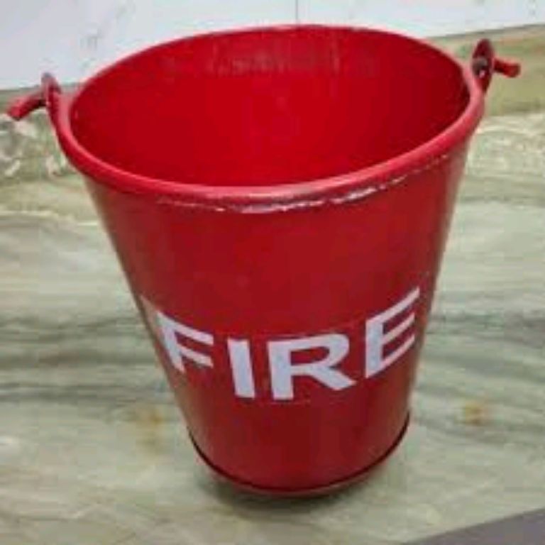 Red Round Fire Bucket 12 litre by Hiphen