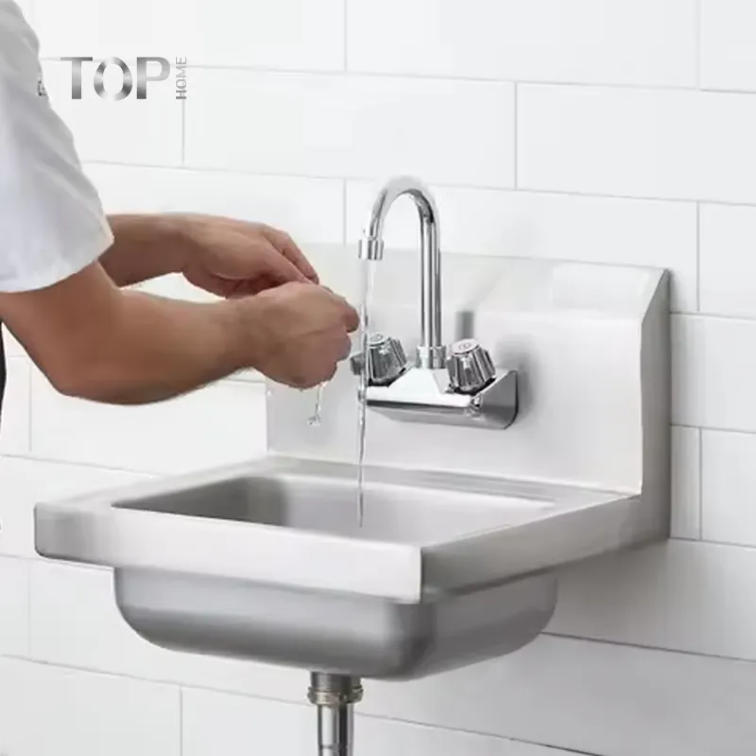 Stainless steel hand wash wall mounted sink by Scantrik medical supplies