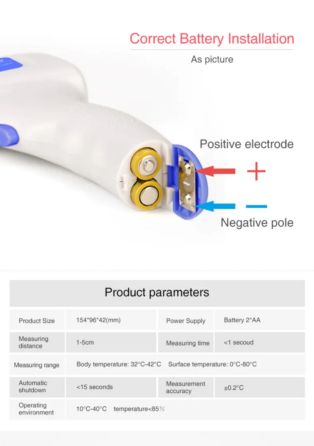 Infrared thermometer non contact by Scantrik medical supplies