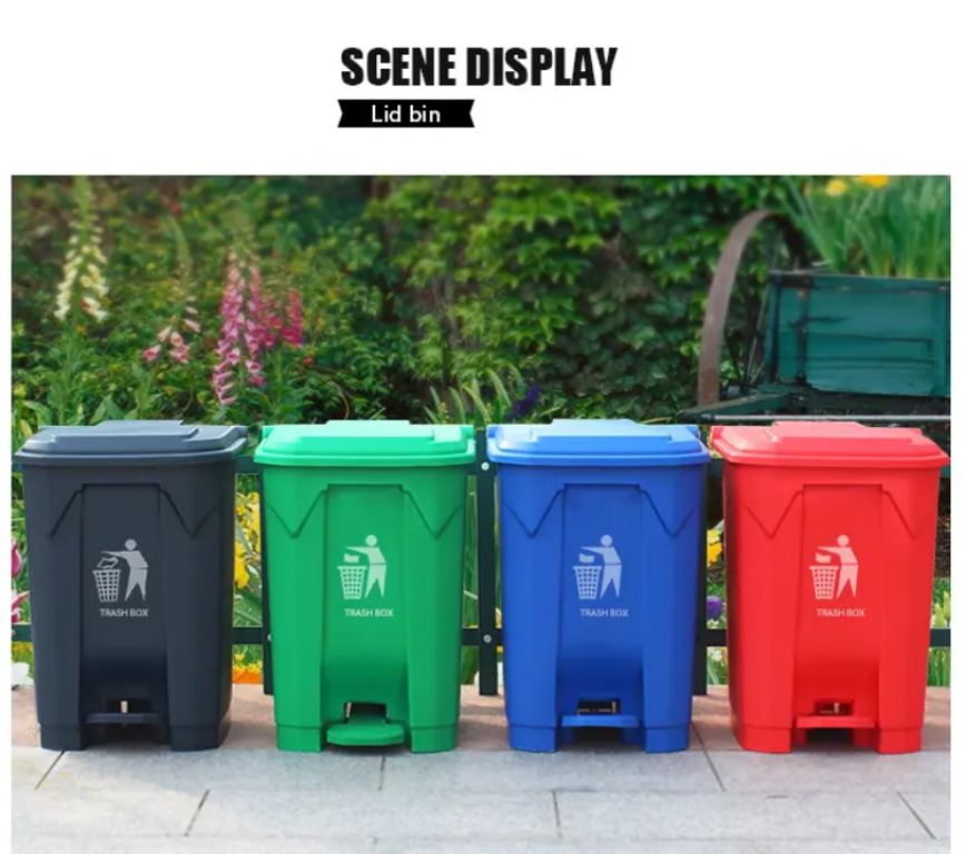 30L Foot-Operated Trash Can by Scantrik