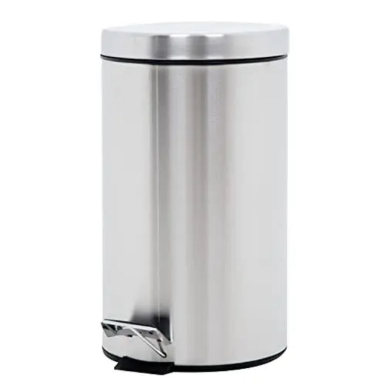 Polished Steel Trash Can by Scantrik