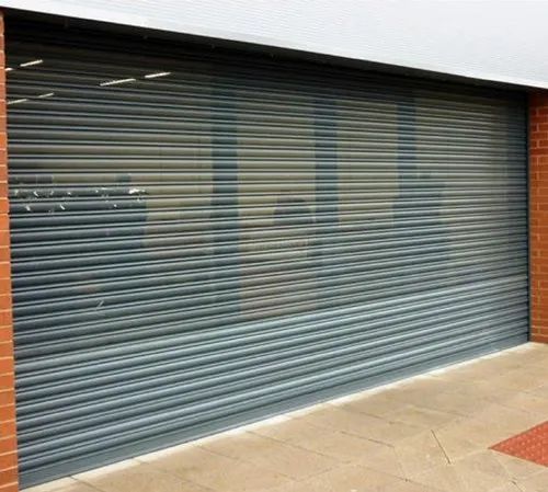 Perforated Motorized Roller Shutter Door 6000mm ×3000mm by Hiphen solutions