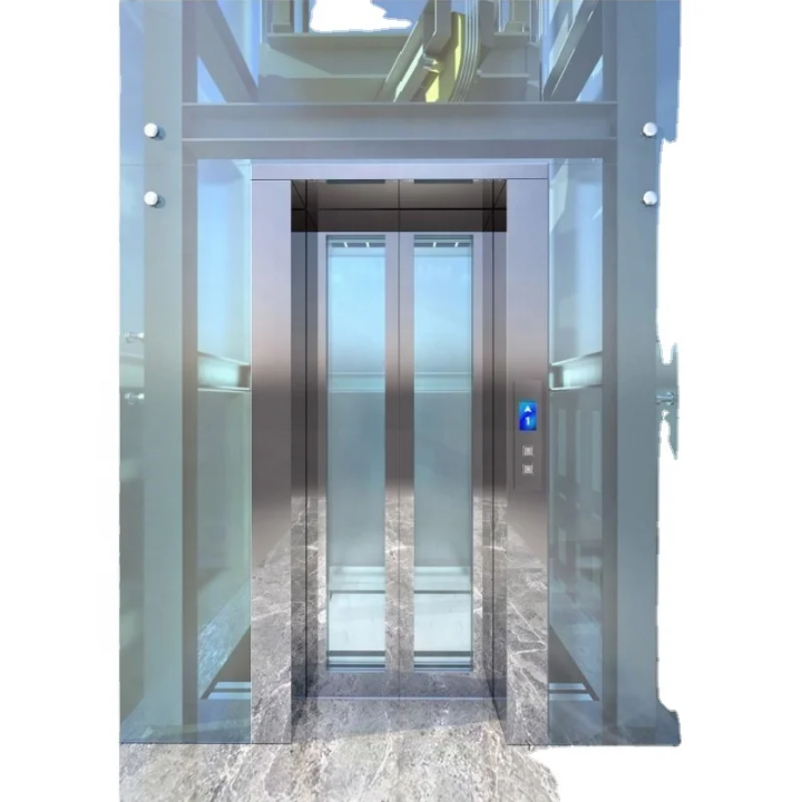 Stainless Triple-Stop Passenger Carrier by Home lift elevator