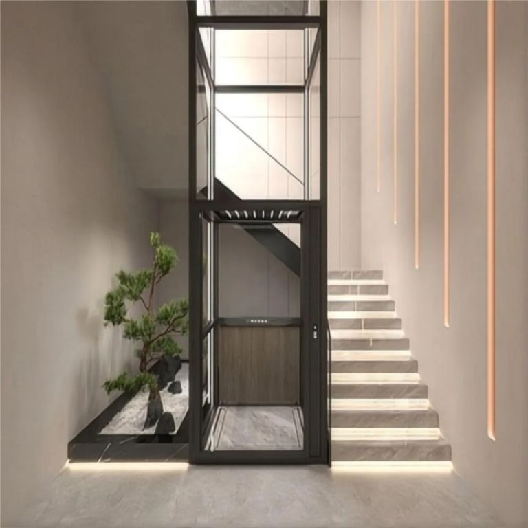 Three-Stop Two-Person Home Lift by Home lift elevator