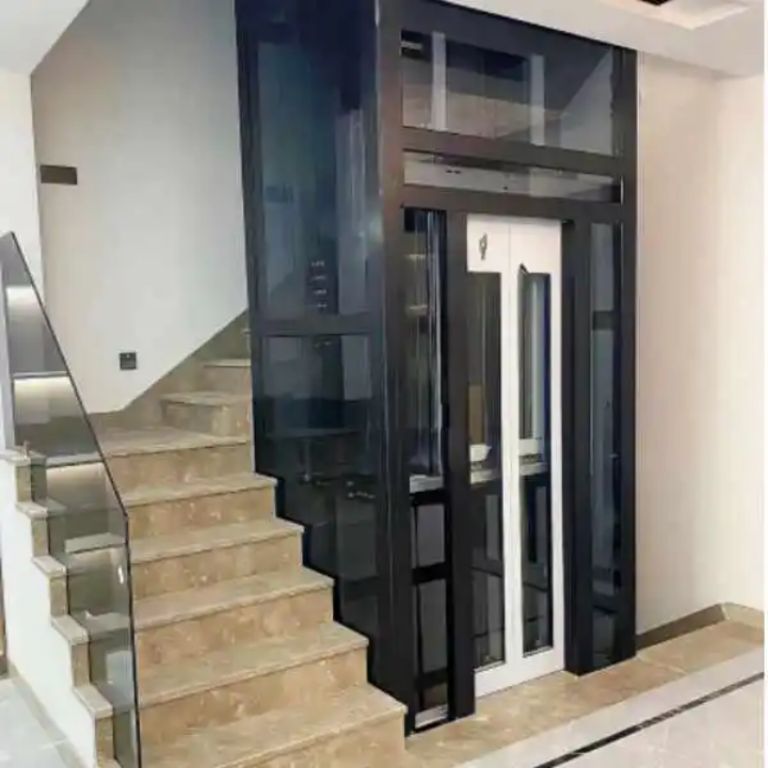 Elegant Home Elevator with Round Glass by Home lift elevator