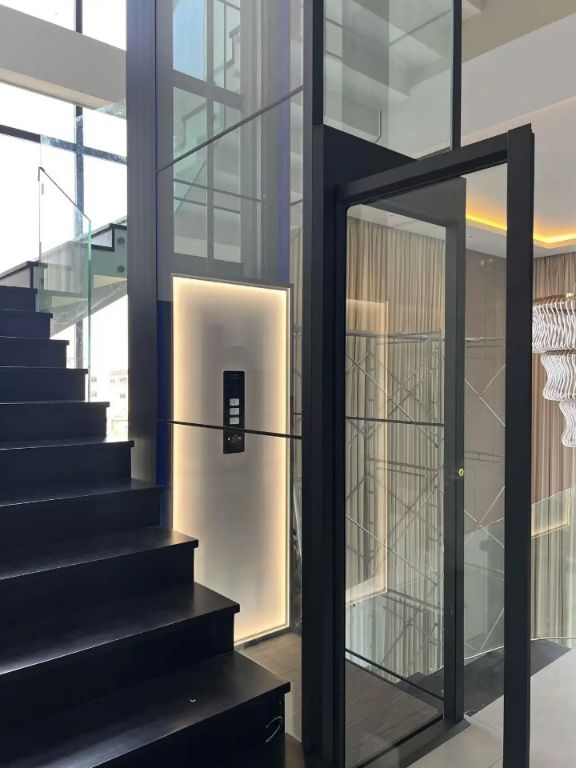 Domestic 4-Level Hydraulic Lift by Home lift elevator
