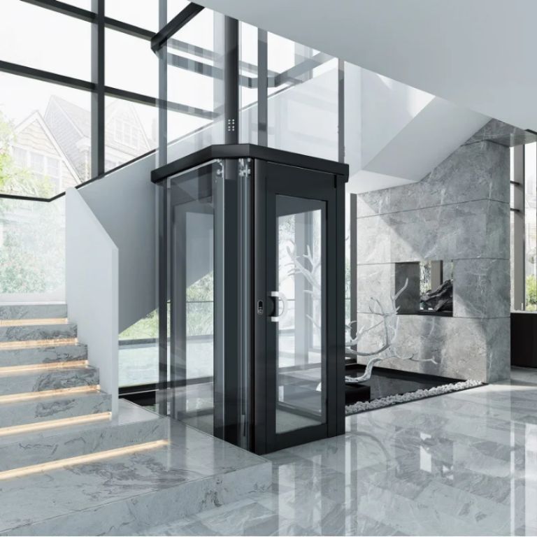 Customizable 4-Stop Hydraulic Home Lift by Home lift elevator