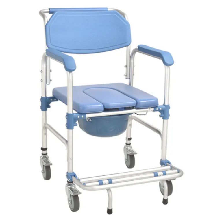 hospitech commode chair with wheels by Scantrik
