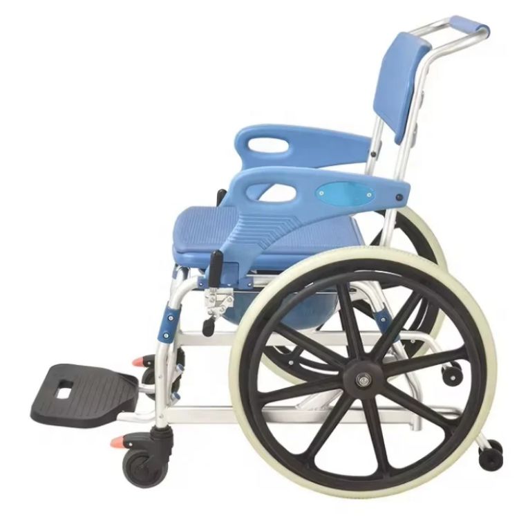 lift transfer chair with commode and wheels by Scantrik