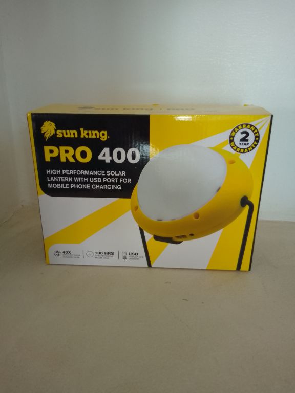 SunKing Pro 400 Solar Lantern – 400 Lumens Solar Light by LUMETT