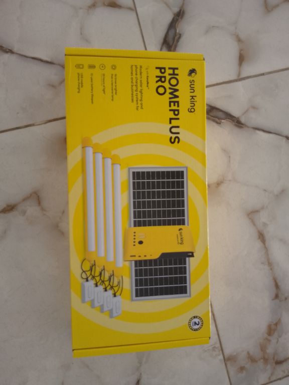 SunKing HomePlus Pro Solar Lighting System with 13Wp Solar Panel and 38.4Wh Battery by LUMETT
