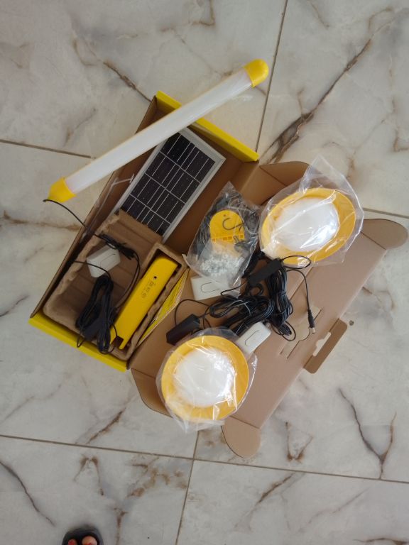 SunKing HomePlus Solar Lighting System with 7Wp Solar Panel and 19.2Wh Battery by LUMETT