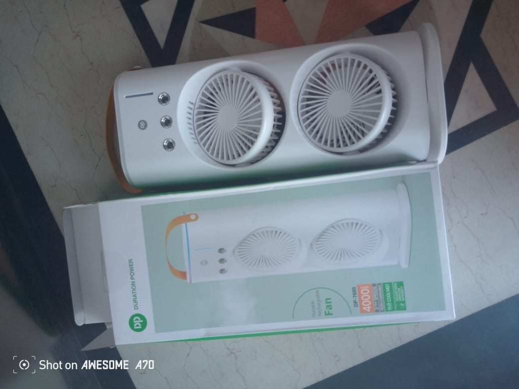 DP portable rechargeble fan By Lumett