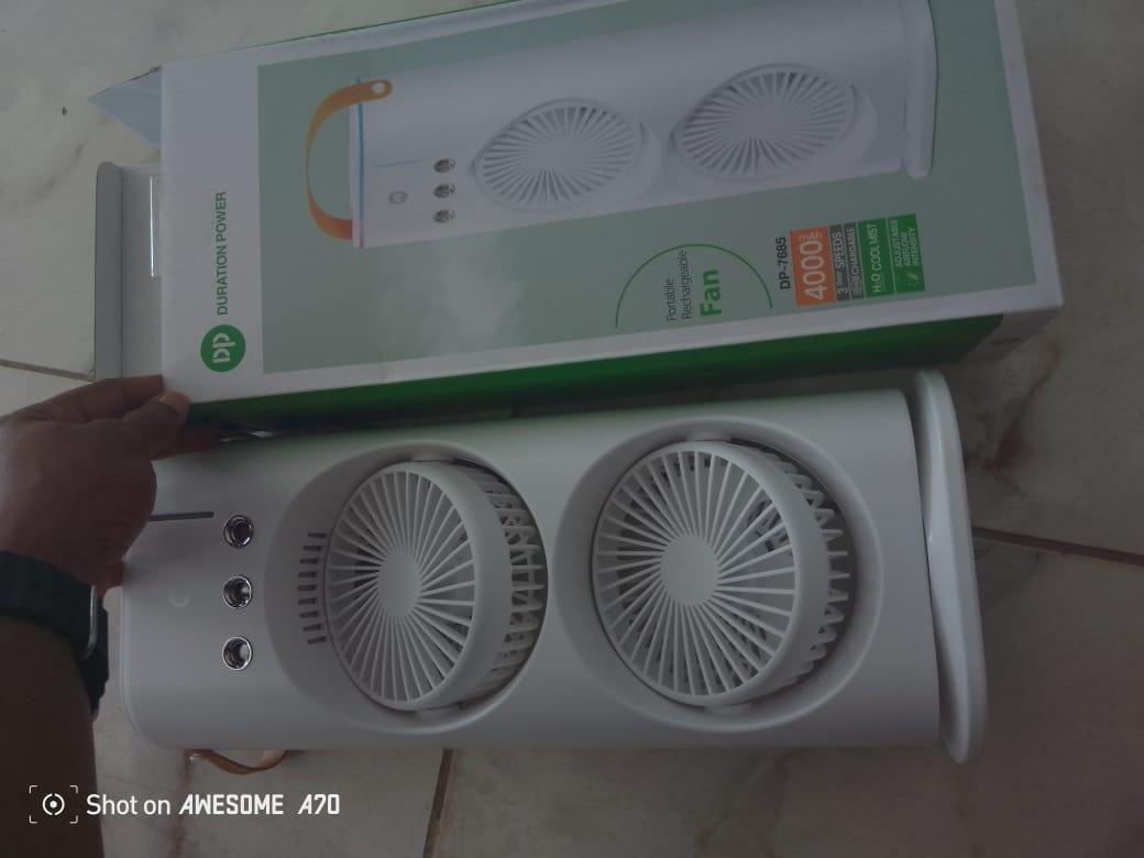 DP portable rechargeble fan By Lumett